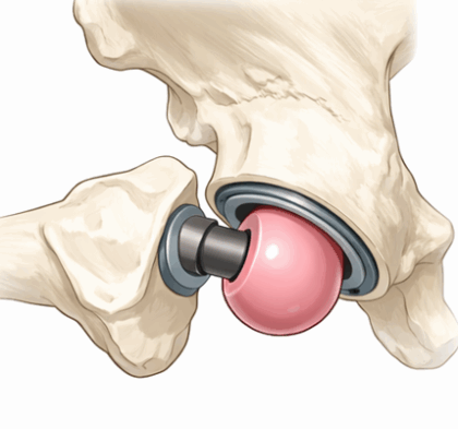 寛骨臼と大腿骨がインピンジする